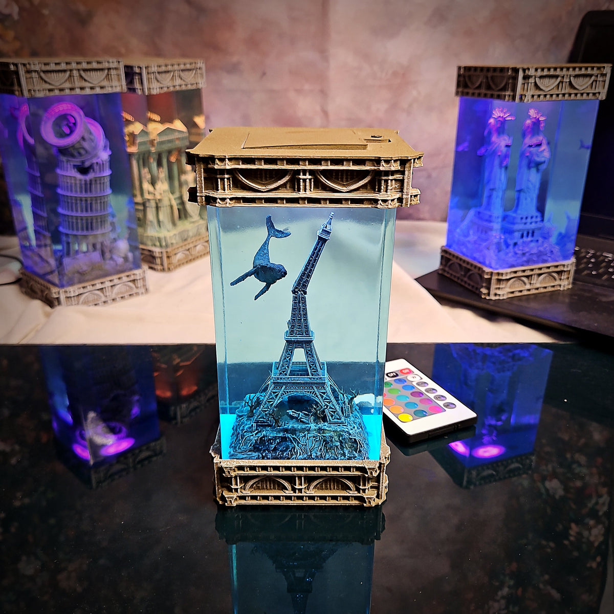 Eiffel Tower Resin Lamp - handmade resin lamp