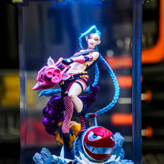 Jinx LOL Resin Lamp - handmade resin lamp