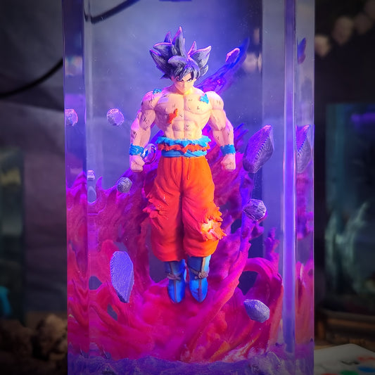 Goku Ultra Instinct – Dragon Ball Z Resin Lamp - handmade resin lamp