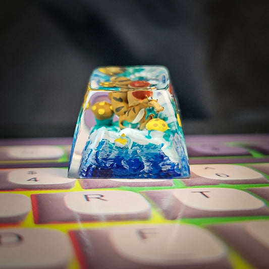 Scrat Ice Age Keycap - handmade resin keycap side view