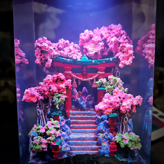 Torii Gate Resin Lamp - handmade resin lamp