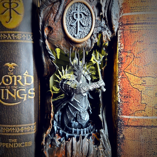 Sauron Book Nook - handmade resin lamp