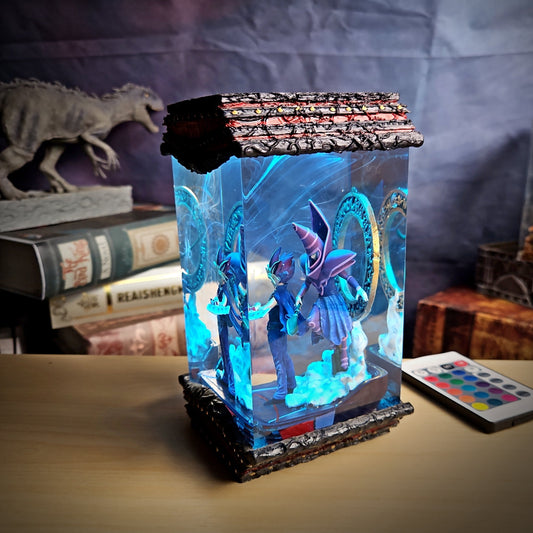 Yu-Gi & Dark Magician Resin Lamp - handmade resin lamp