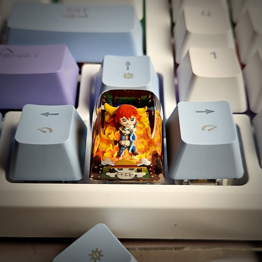 Nami One Piece Artisan Keycap - handmade resin keycap