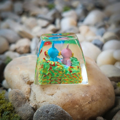 Mudkip And Shiny Keycap - handmade resin keycap