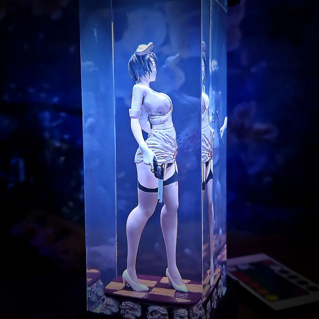 Nurse Resin Lamp - handmade resin lamp