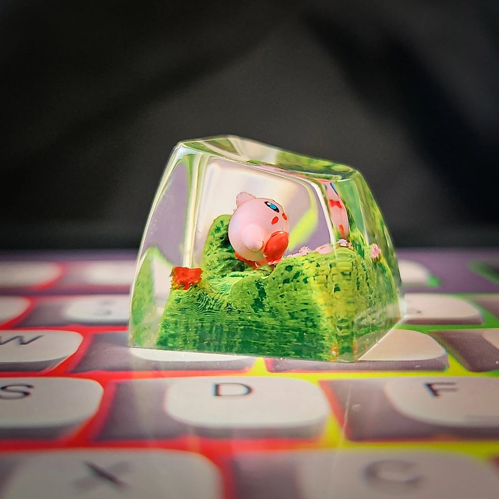 Kirby Keycap - handmade resin keycap