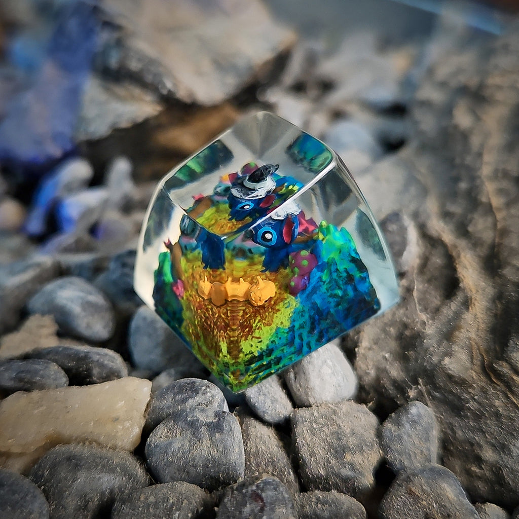 Stitch Keycap - handmade resin keycap