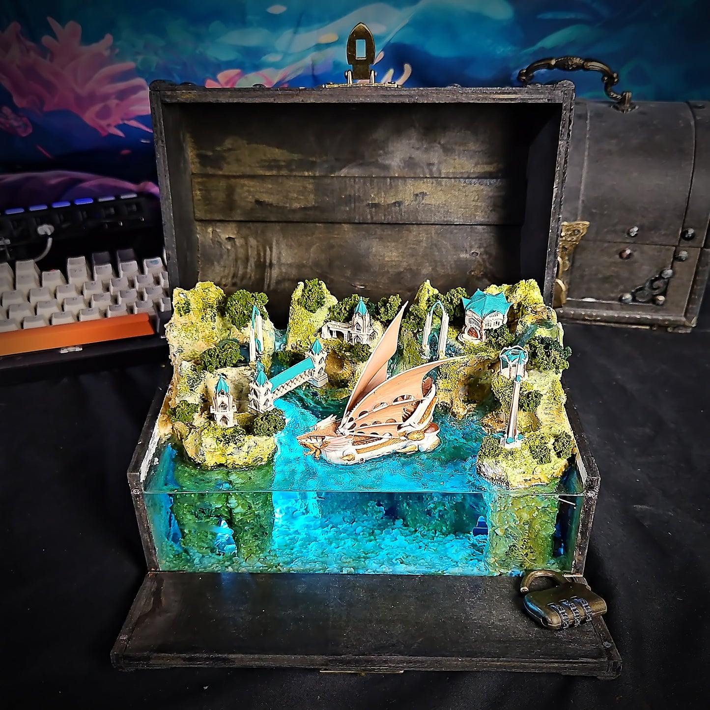 Elf Light Box - handmade resin light box