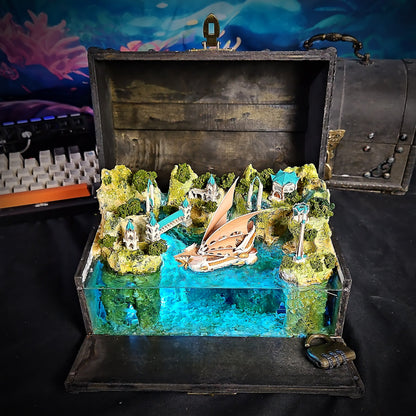 Elf Light Box - handmade resin light box