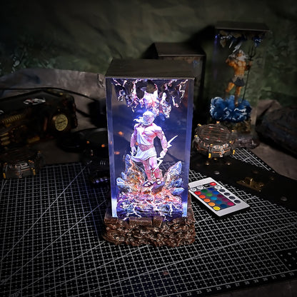Athens Zeus Resin Lamp - handmade resin lamp