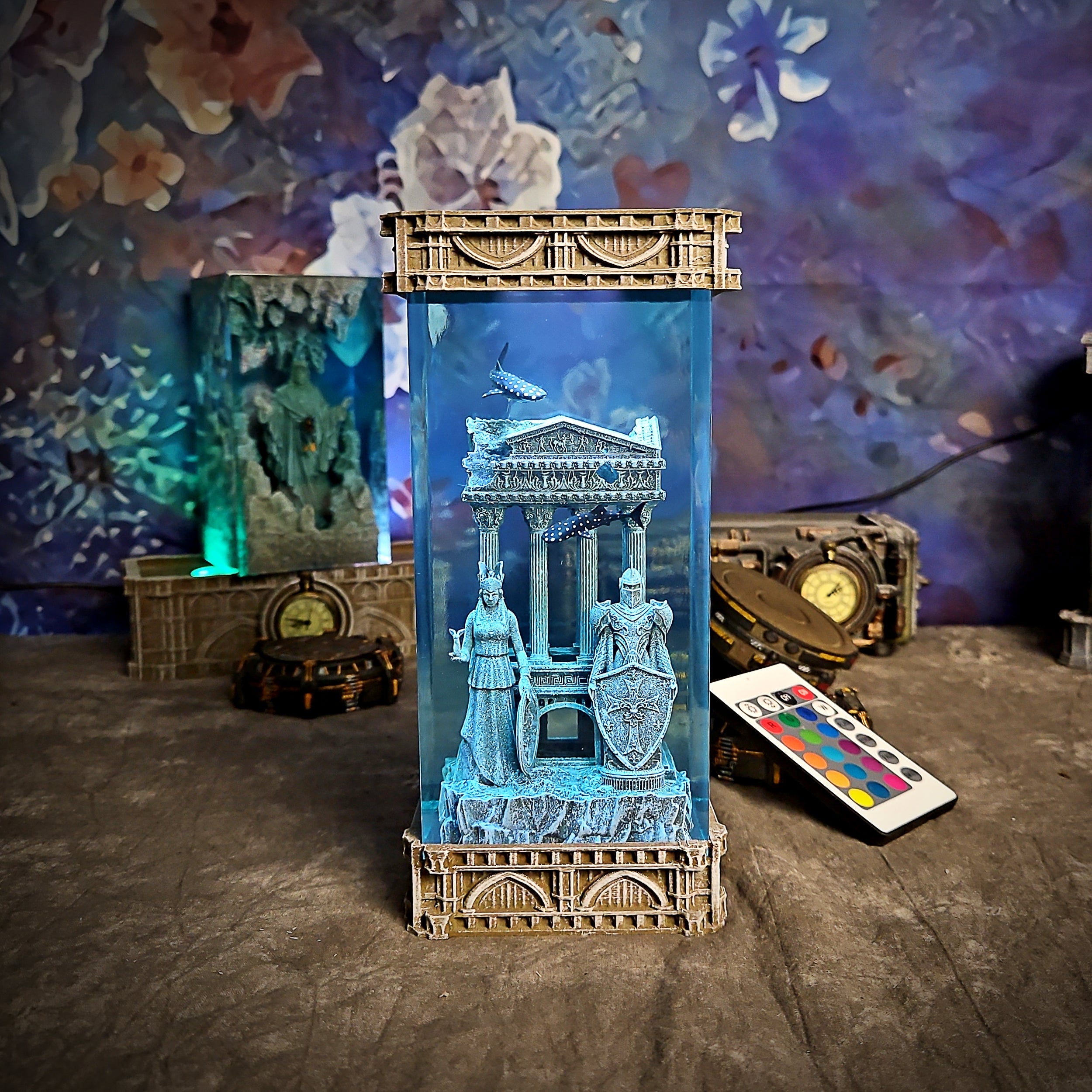 Greek Temple Resin Lamp