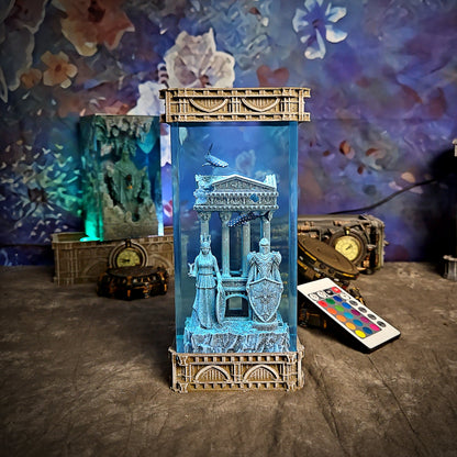 Greek Temple Resin Lamp - handmade resin lamp