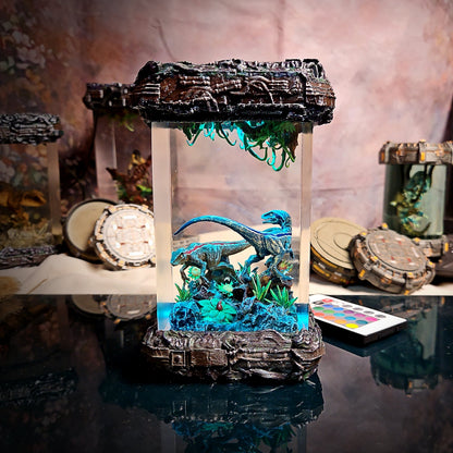 Raptor Resin Lamp - handmade resin lamp