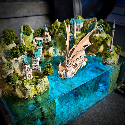 Elf Light Box - handmade resin light box