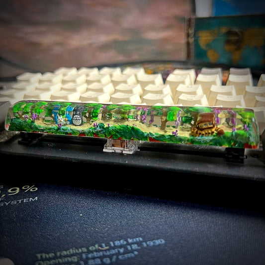 Totoro Space Keycap - handmade resin spacebar keycap
