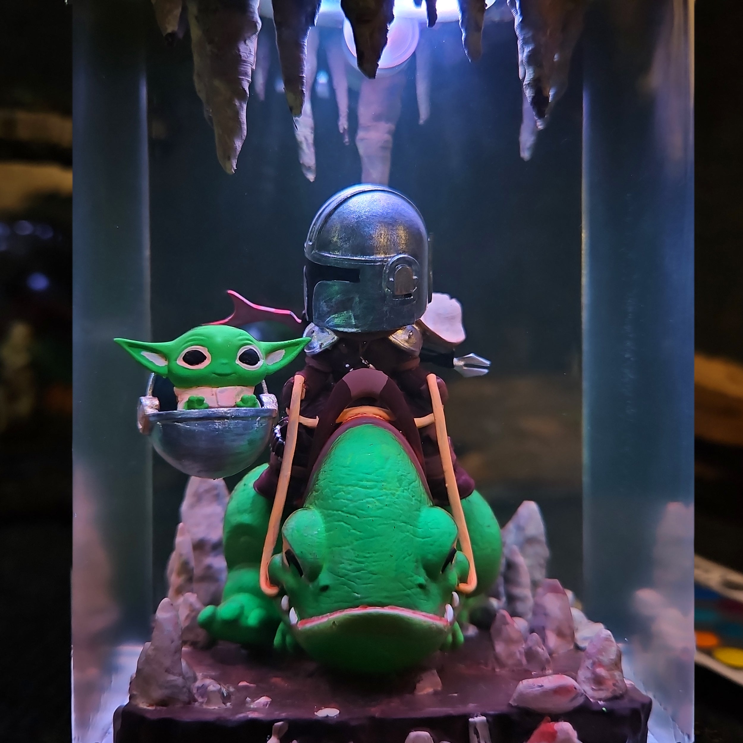 Mandalorian Resin Lamp - handmade resin lamp