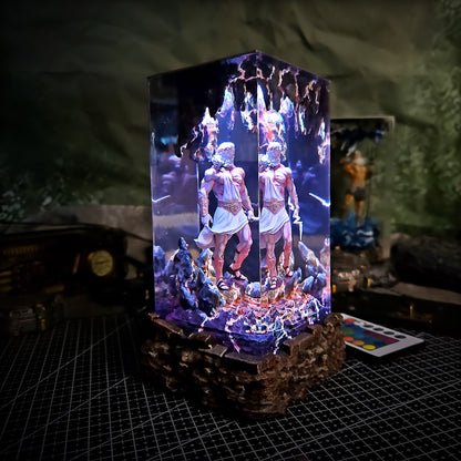 Athens Zeus Resin Lamp - handmade resin lamp