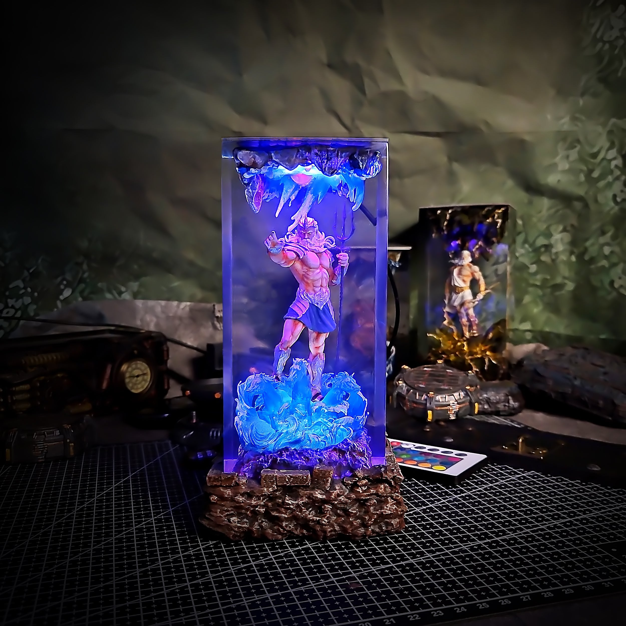 Athens Poseidon Resin Lamp
