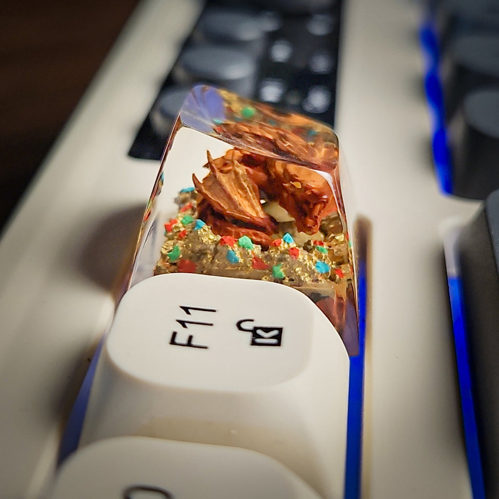 Smaug Keycap - handmade resin keycap