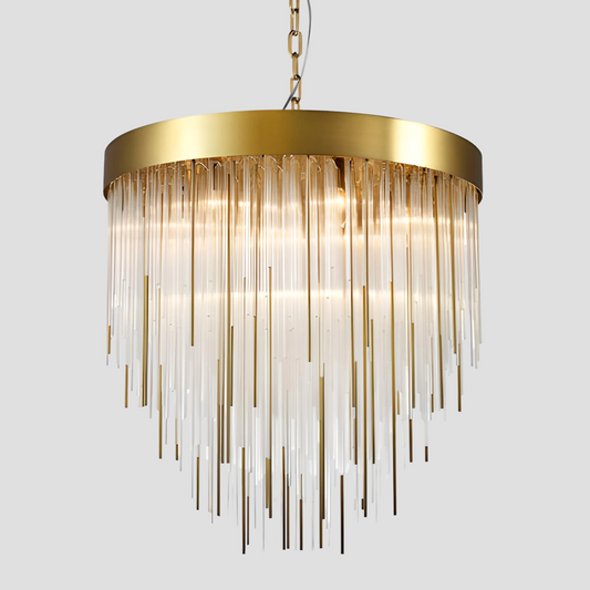 Cascaru Aged 12-Light Chandelier 30"