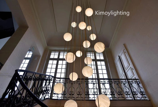 Alabaster Global Wavy Chandelier