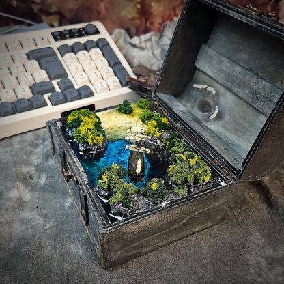 Pirate Cove Light Box - handmade resin light box