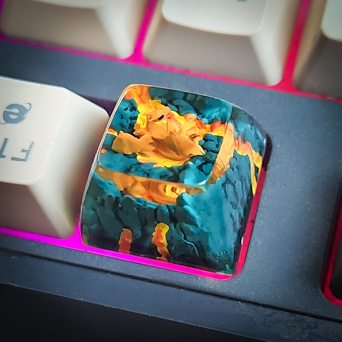 Charizard New Keycap - handmade resin keycap