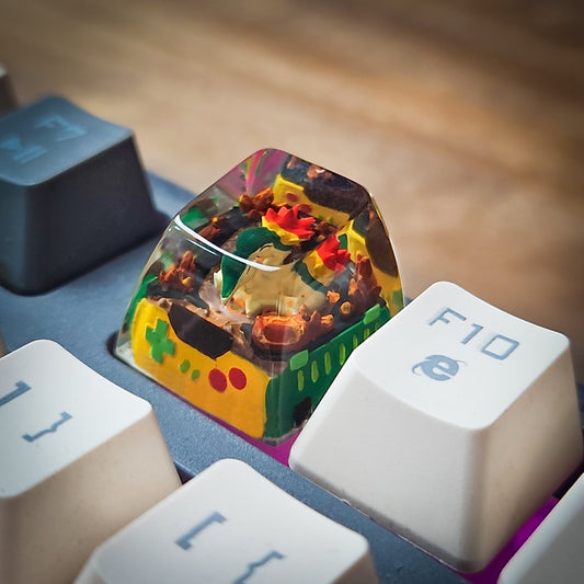 Cyndaquil Keycap - handmade resin keycap