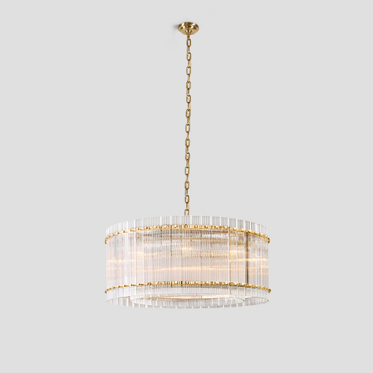 Sanmany Round Ribbed Glass Chandelier