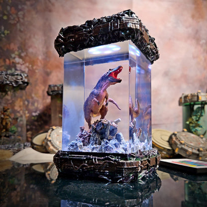 T-Rex Resin Lamp - handmade resin lamp