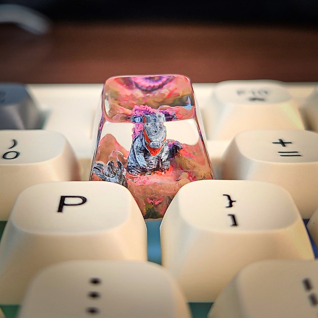Godzilla Keycap - handmade resin keycap