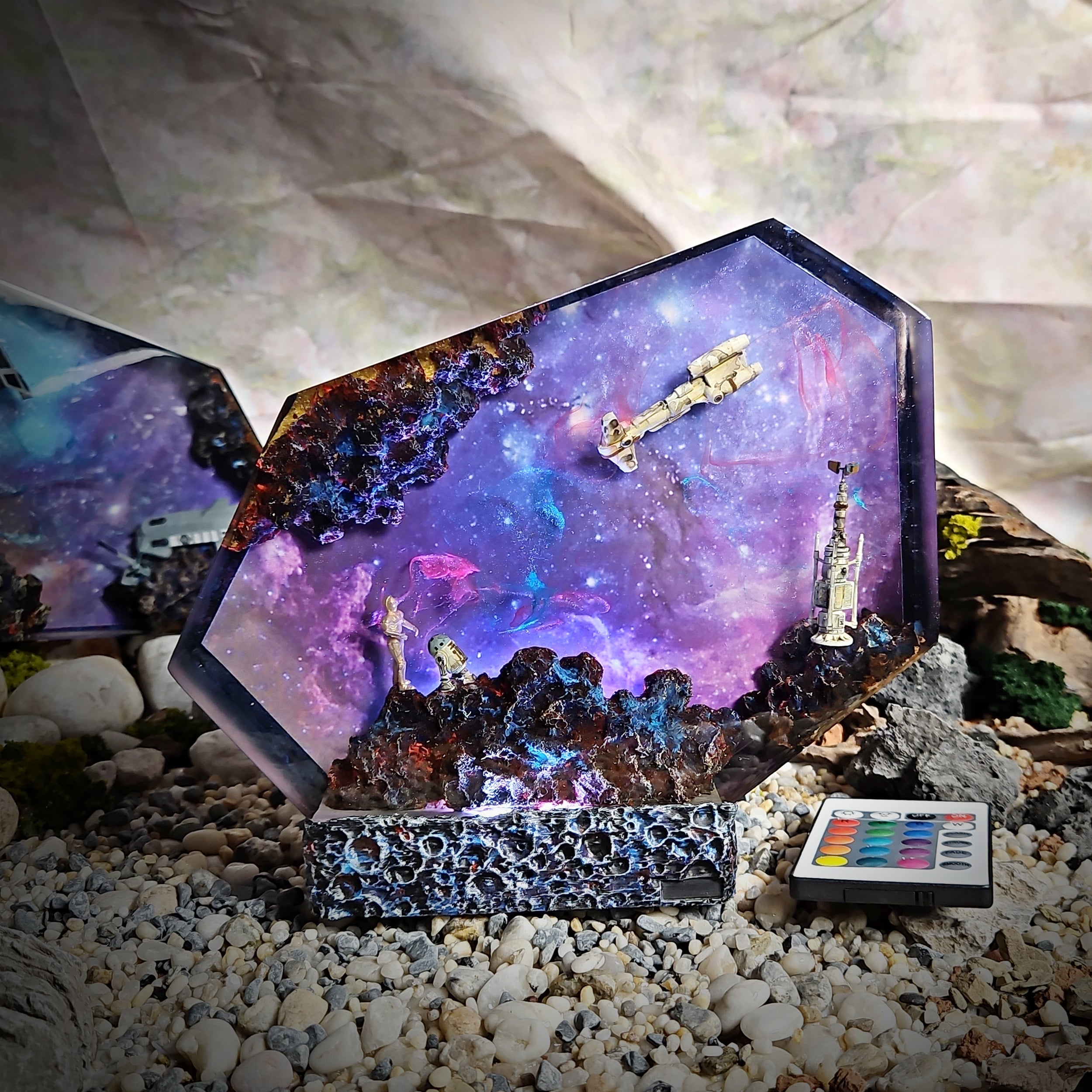 Galaxy Star Wars 2 Resin Lamp - handmade resin lamp
