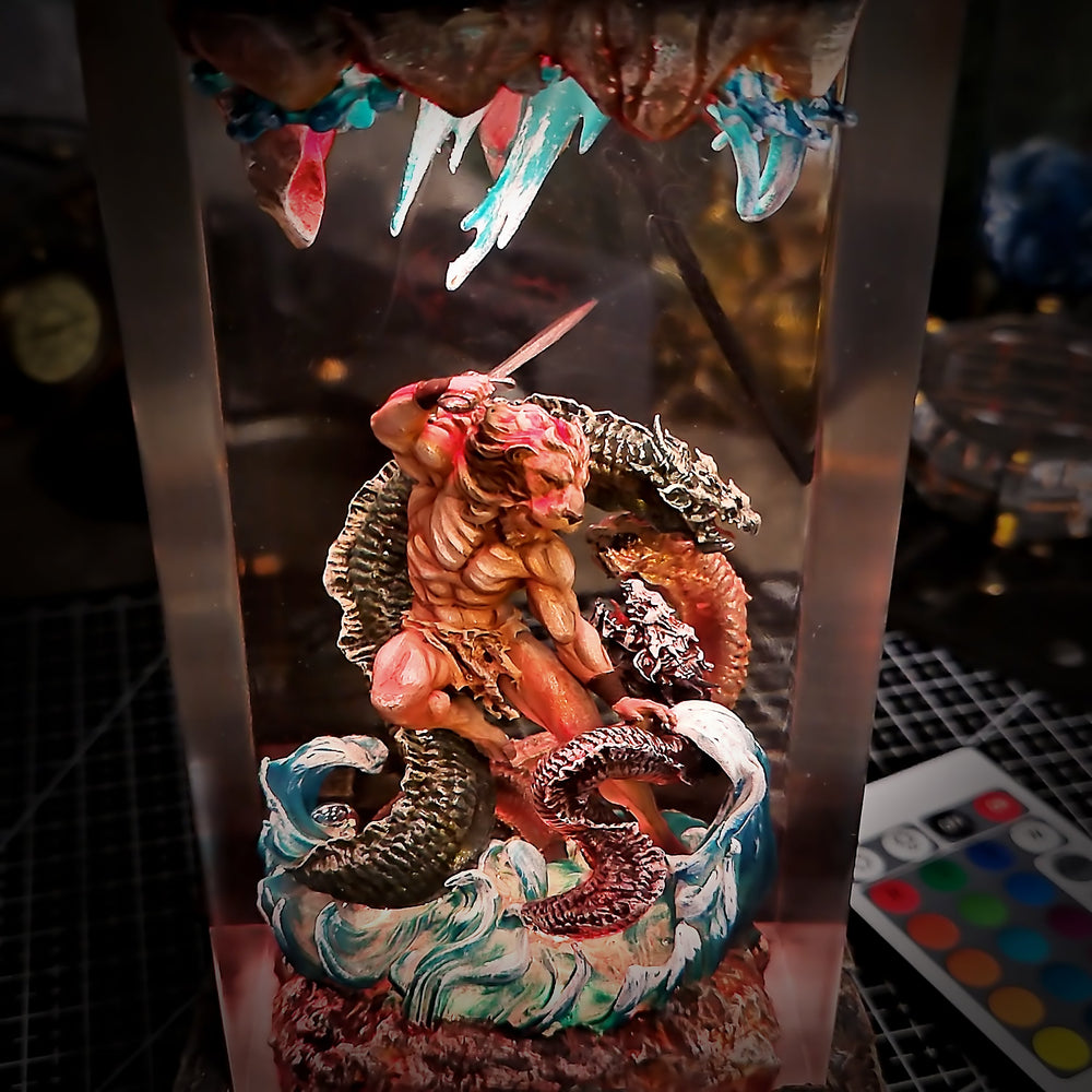 Athens Hercules Resin Lamp
