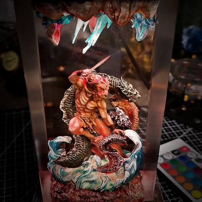 Athens Hercules Resin Lamp - handmade resin lamp