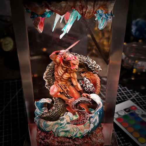 Athens Hercules Resin Lamp