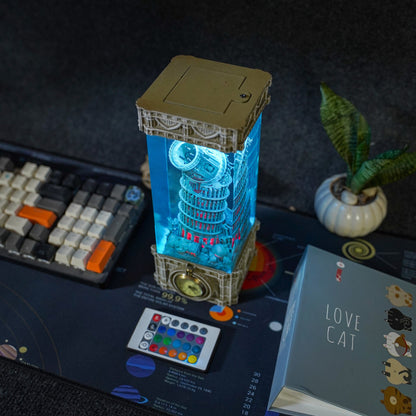 Pisa Tower Clock Resin Lamp - handmade resin lamp