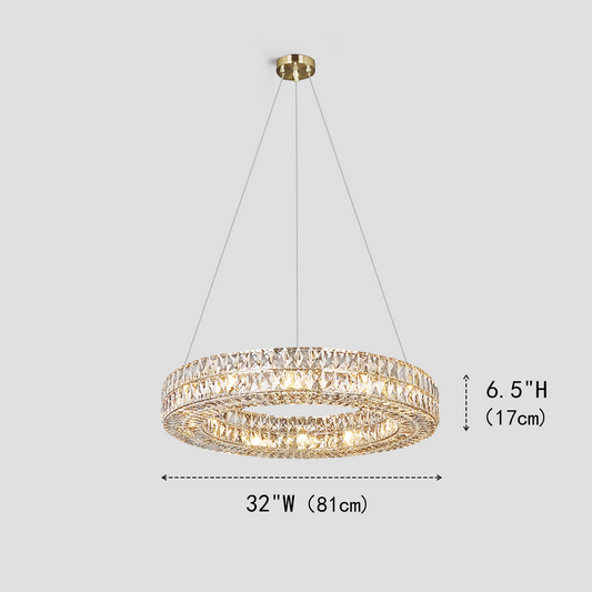 Dina Halo Crystal Ring Chandelier