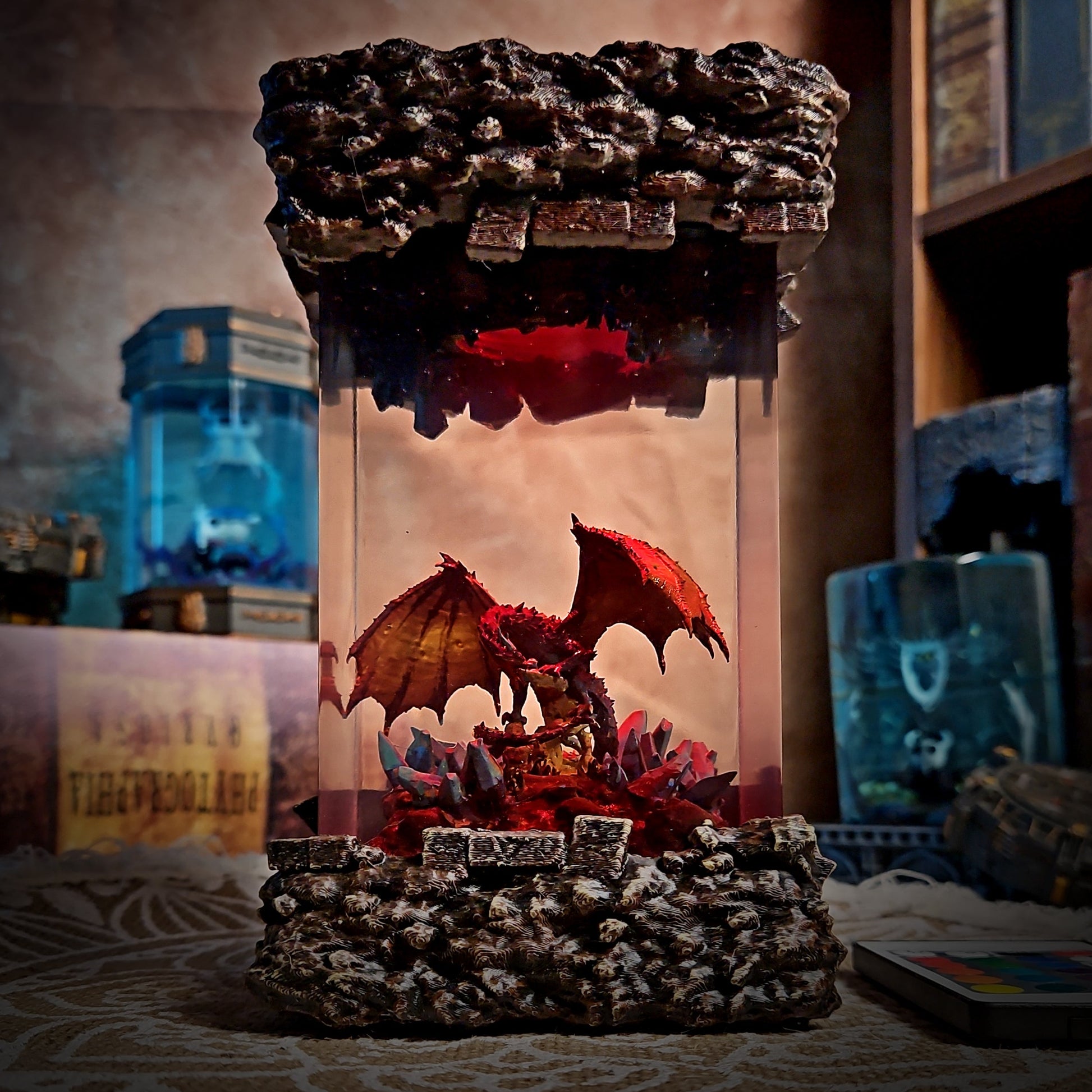 Dragon Gemz Resin Lamp - handmade resin lamp