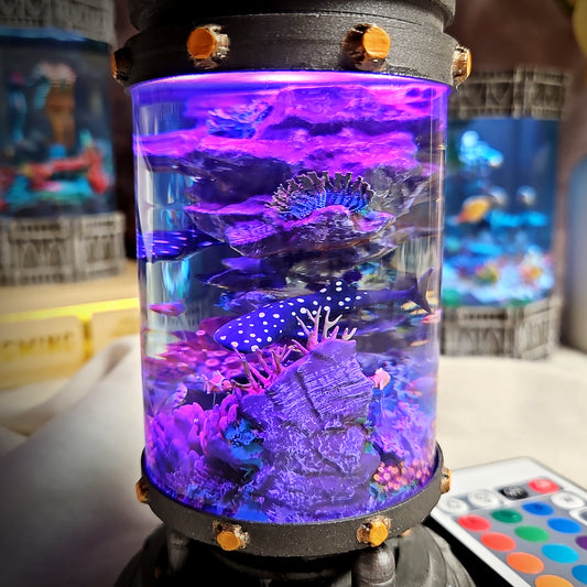 Whale Shark Resin Lamp - handmade resin lamp
