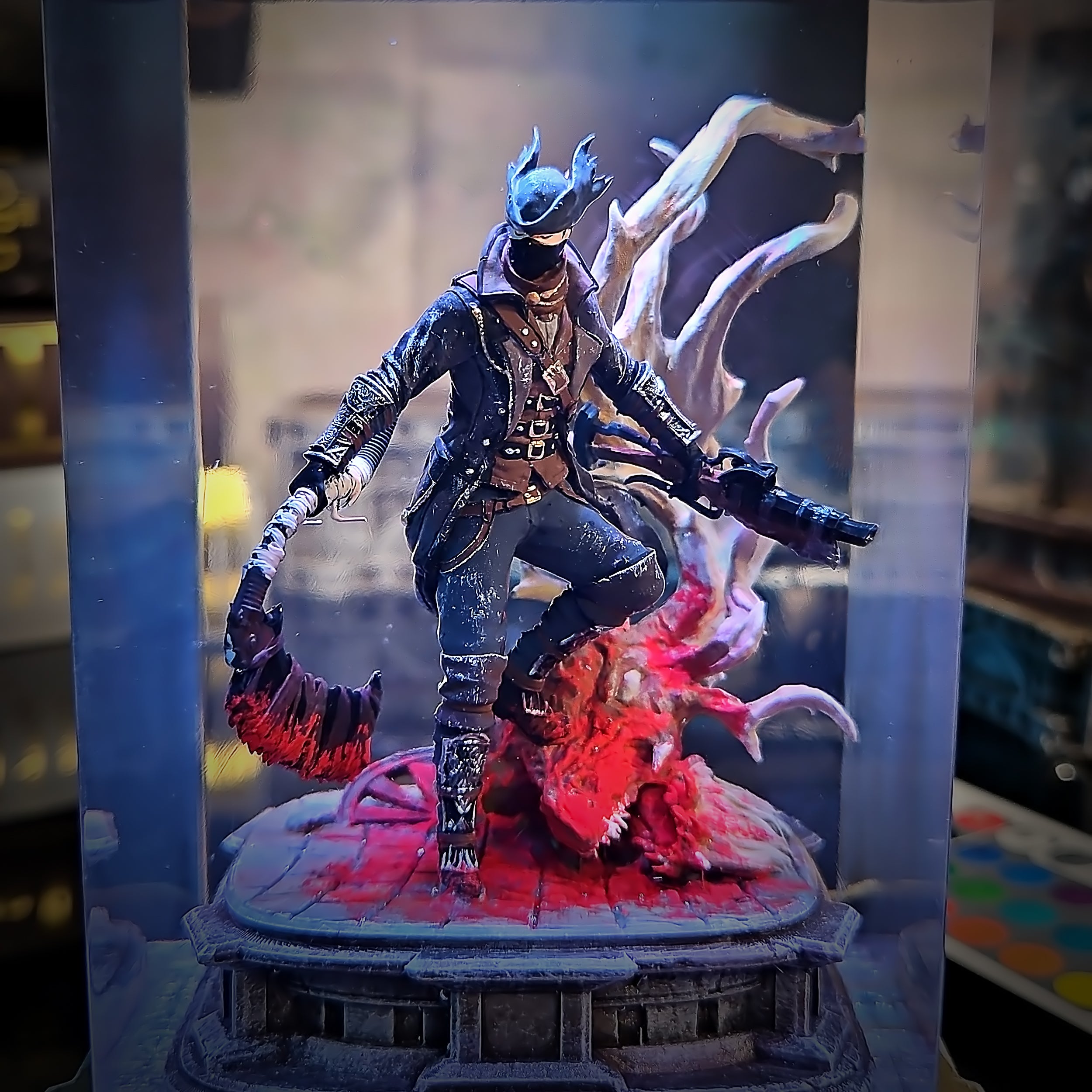 Bloodborne Hunter Resin Lamp - handmade resin lamp
