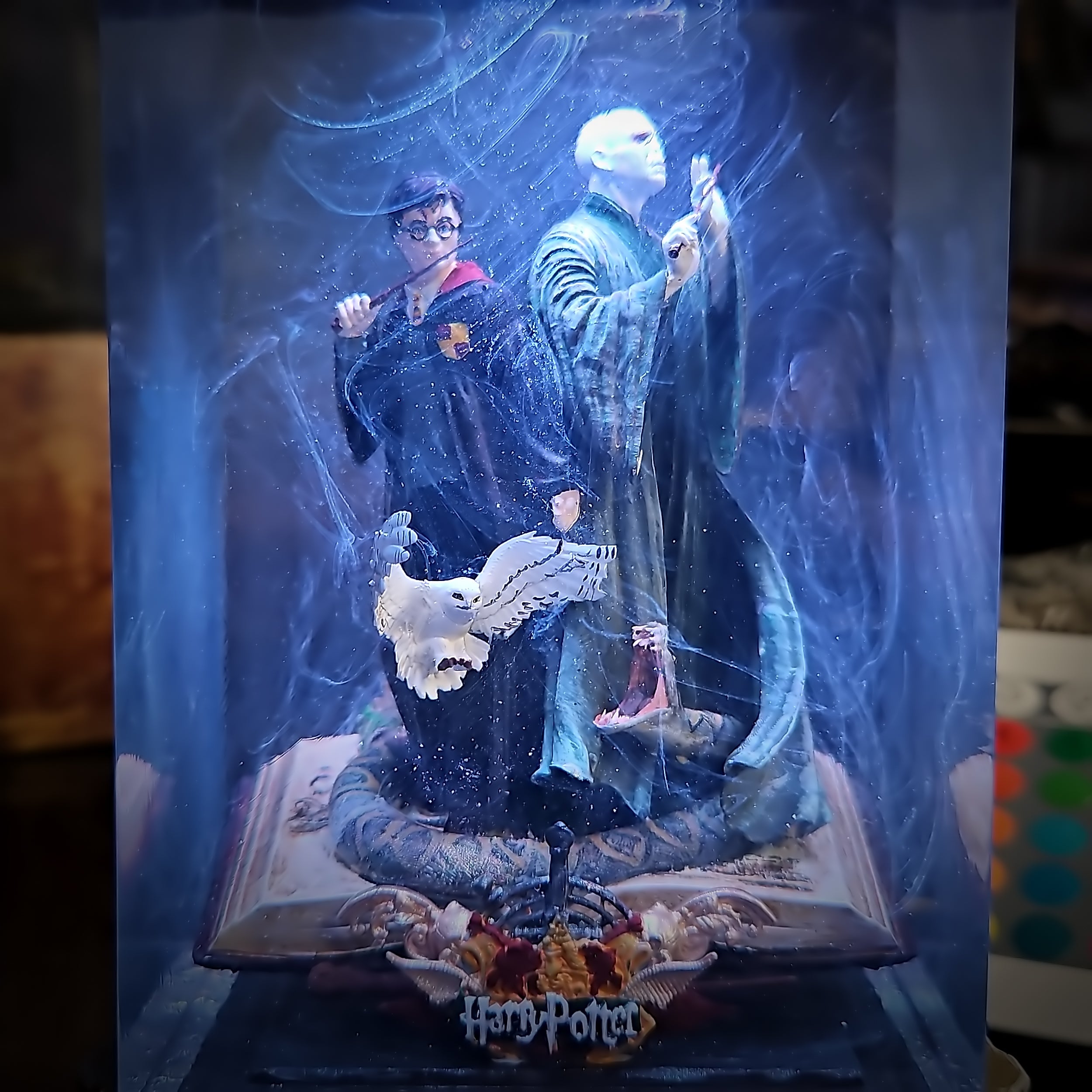 Harry Potter HP & Voldemort Resin Lamp - handmade resin lamp