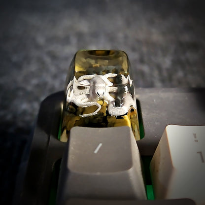 Snake Keycap - handmade resin keycap