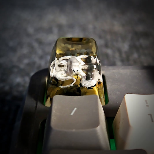 Snake Keycap - handmade resin keycap