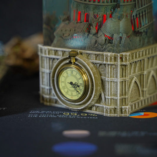 Pisa Tower Clock Resin Lamp - handmade resin lamp