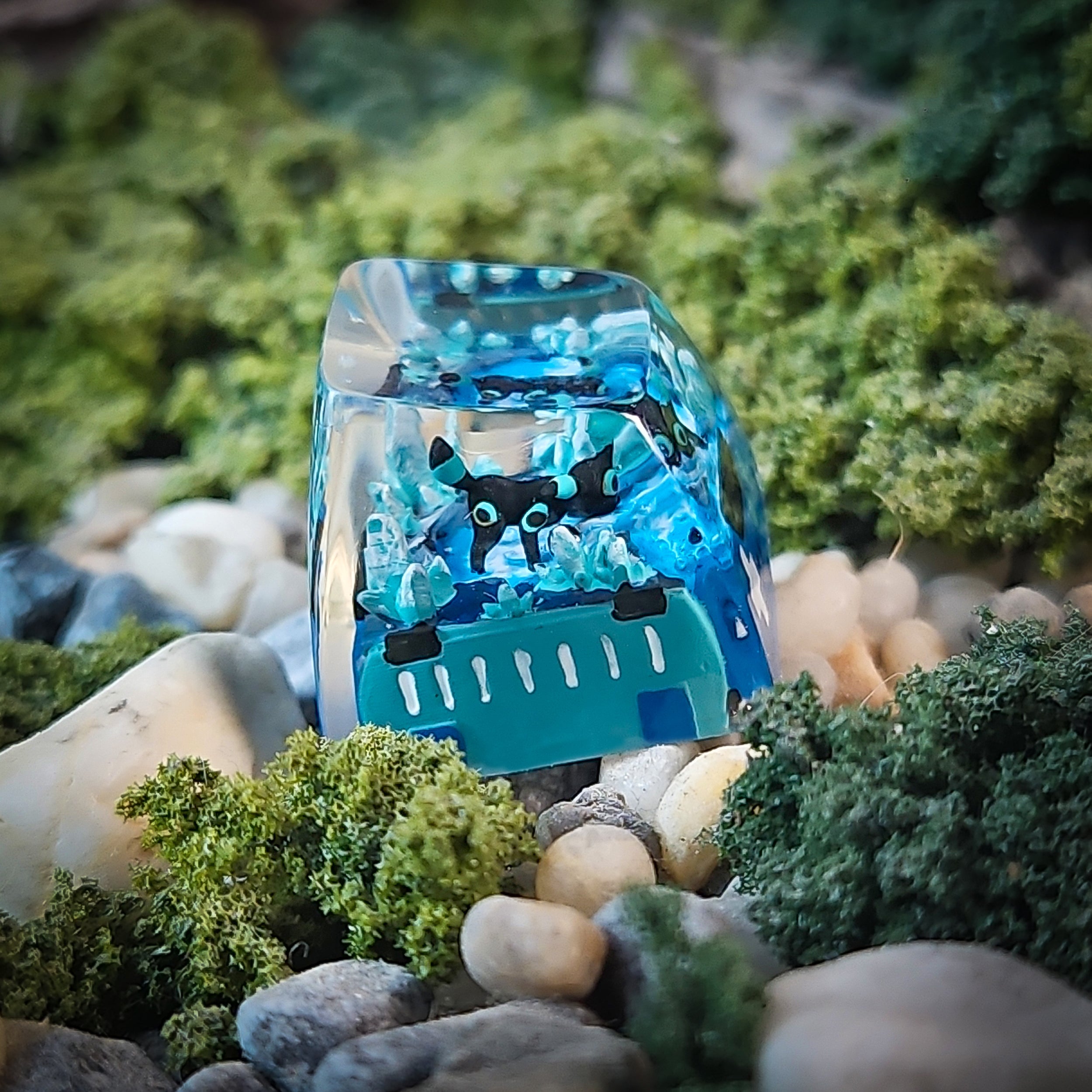 Umbreon New Keycap - handmade resin keycap