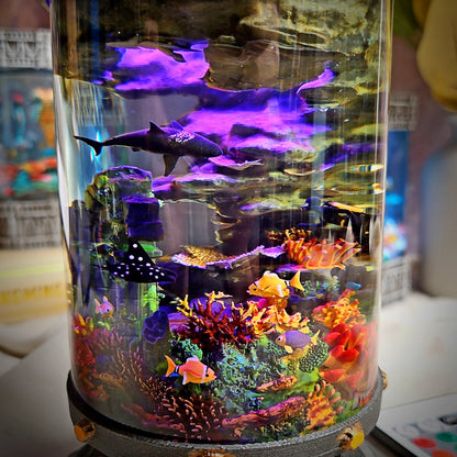 Ocean Diver Resin Lamp - handmade resin lamp