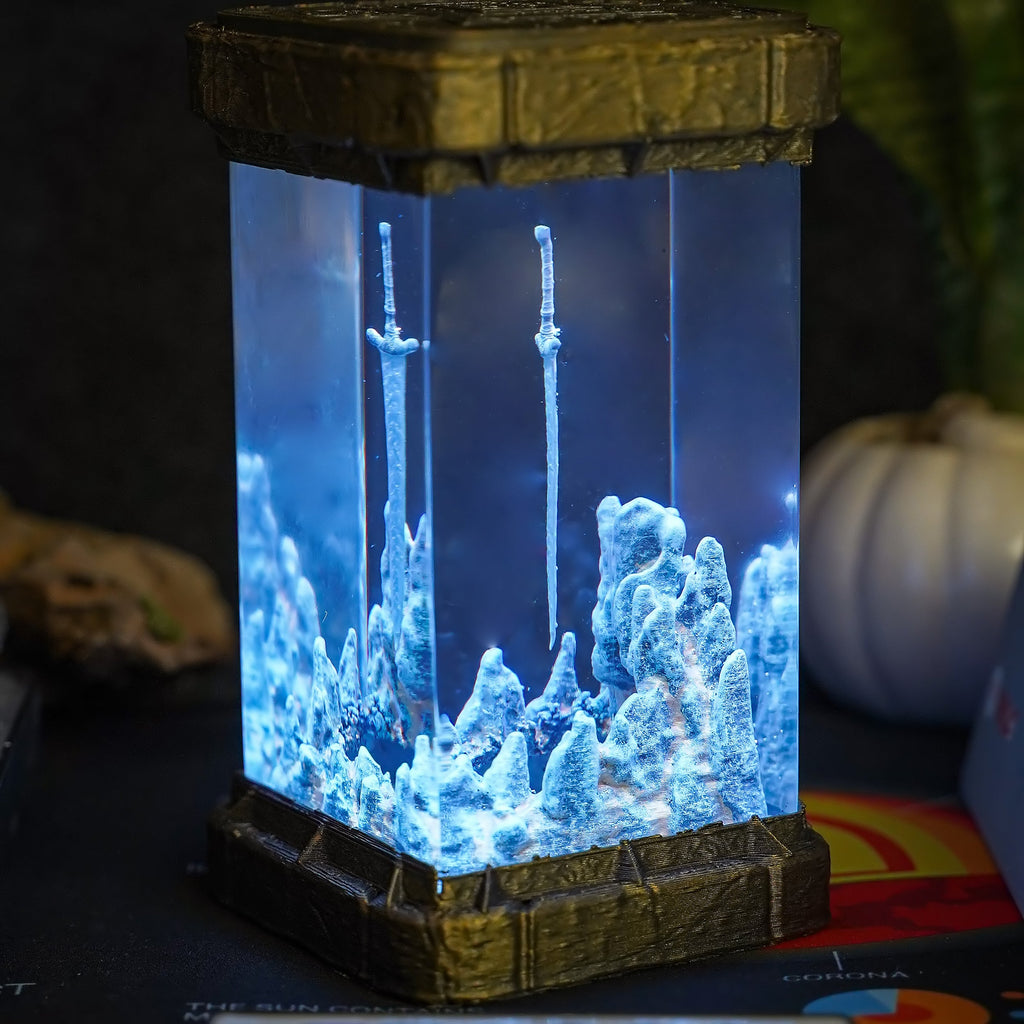 Dark Moon Greatsword Resin Lamp - handmade resin lamp