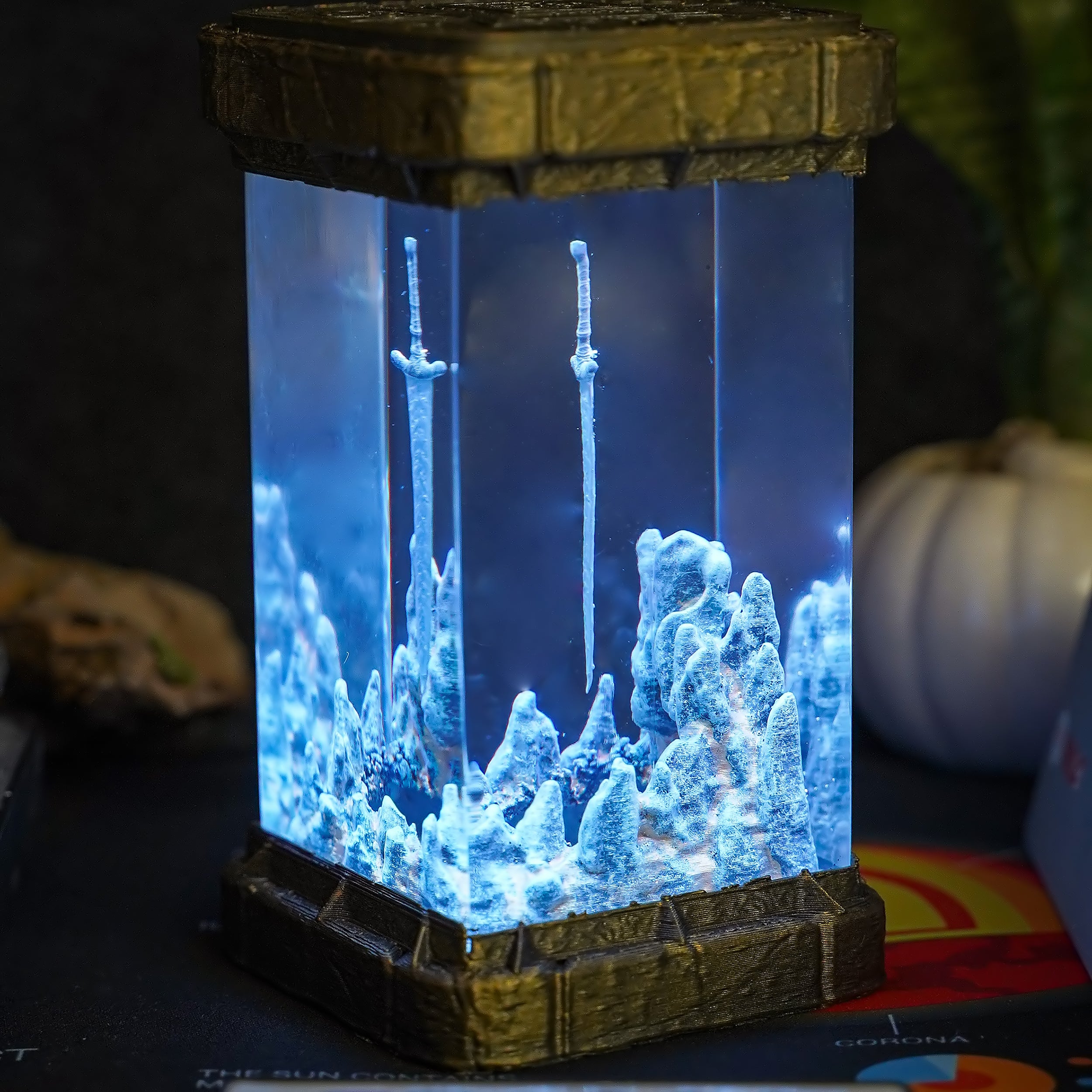 Dark Moon Greatsword Resin Lamp - handmade resin lamp