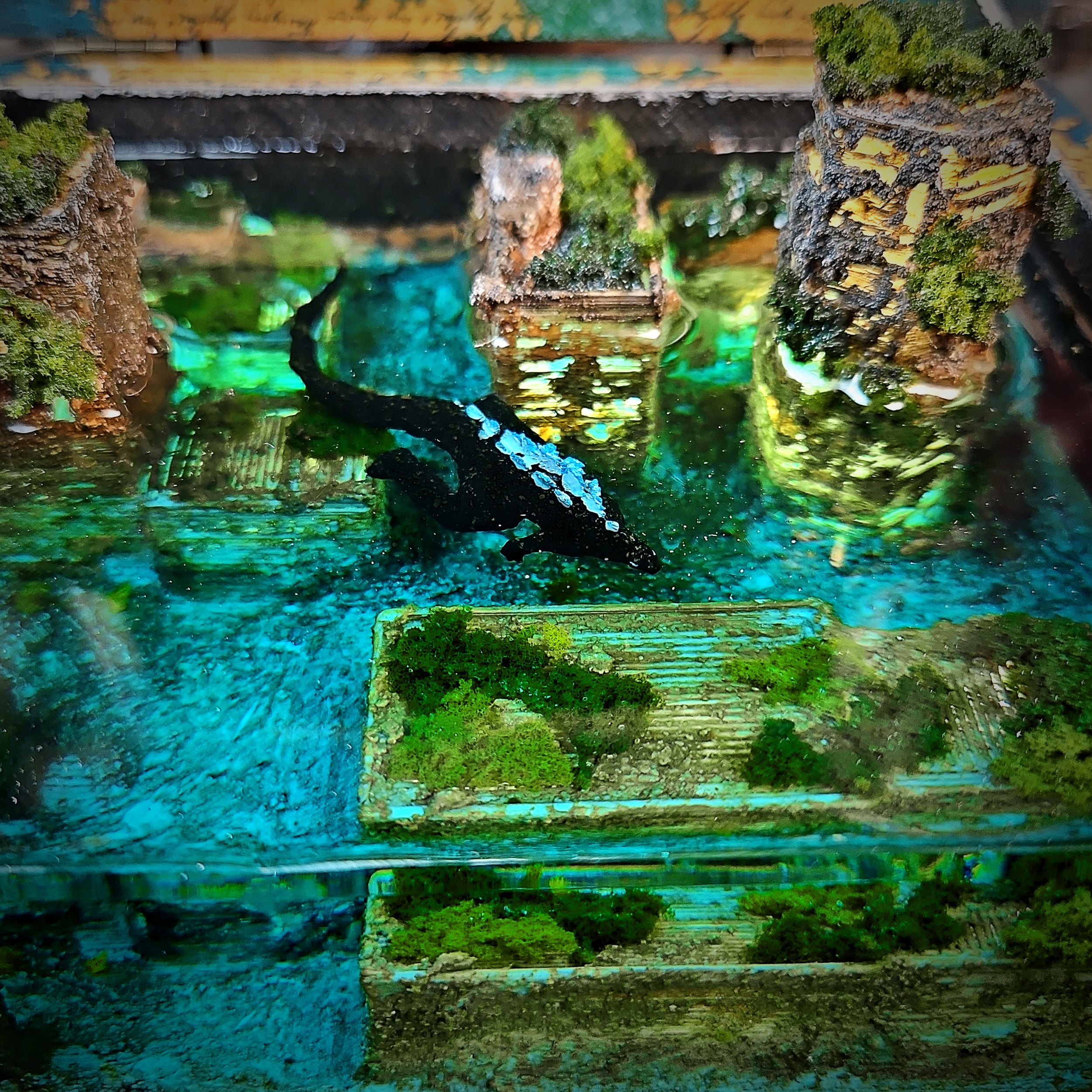 The Lost City Light Box - handmade resin light box